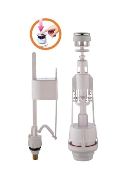 Rezervuar Iç Takımı – Sessiz Doldurma, Krom Basmali Sifon Mekanizması, Su Tasarruflu Klozet Iç Takım Seti modelleri