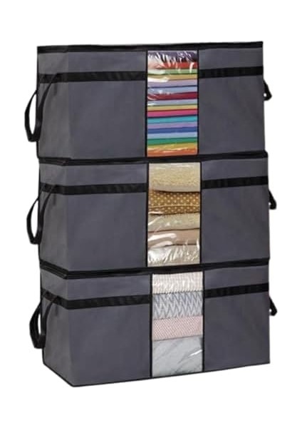 Dolap Içi Pantolon Düzenleyici Saklama Kutusu Organizer Antrasit- 26X41X20 cm