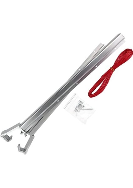 Kare Alüminyum Katlanır Çamaşır Kurutmalığı – Duvara ve Balkona Monte Edilebilir, Paslanmaz Dayanıklı Askı, Katlanabilir Çamaşır Askılığı, Yer Tasarruflu Kurutma Aparatı (Yuvarlak Başlıklı)