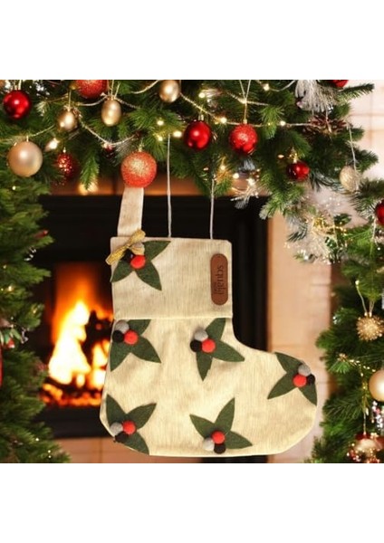 Yılbaşı Çorabı Çiçek Desenli fiyatları