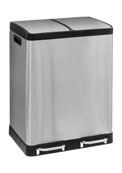5 Five Simply Smart Ariane Ikili Paslanmaz Çelik 30+30 Litre, Çöp Kovası
