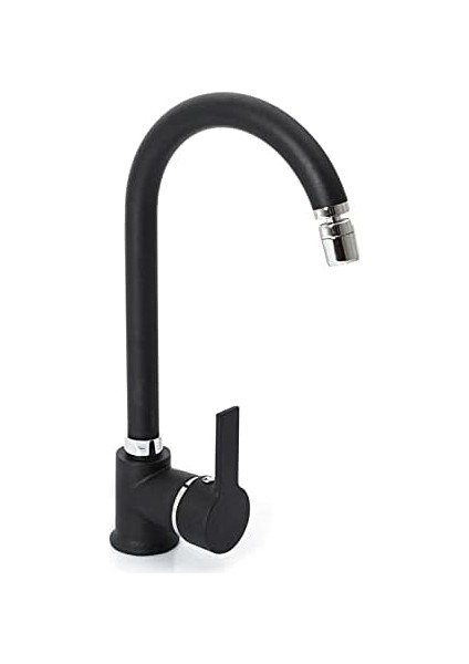 Hms Siyah T-Max Pirinç 360° Oynar Başlıklı Mutfak Evye Bataryası modelleri