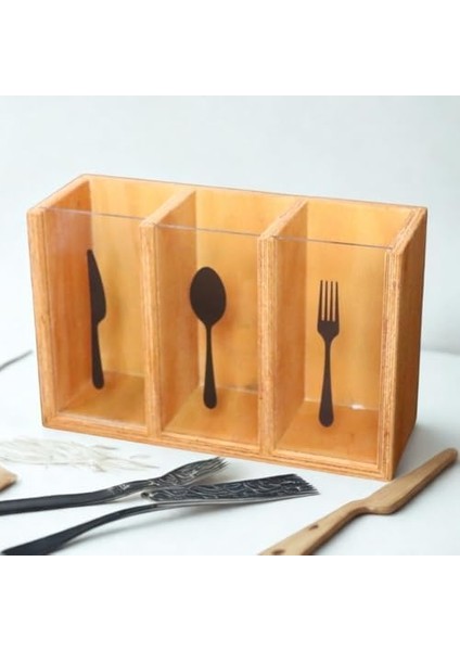 Bambu Tezgah Üstü 3&apos;lü Kaşıklık Bıçaklık I Tezgah Üstü Dekoratif Kaşıklık 3 Bölmeli I 26X13CM fiyatları