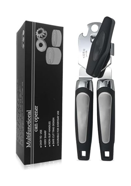 Konserve Açacağı, Manuel, Paslanmaz Çelik, Siyah, Sağlam Yapı, Şişe Açacağı Dahil Hepsi Bir Arada Tasarım fiyatları