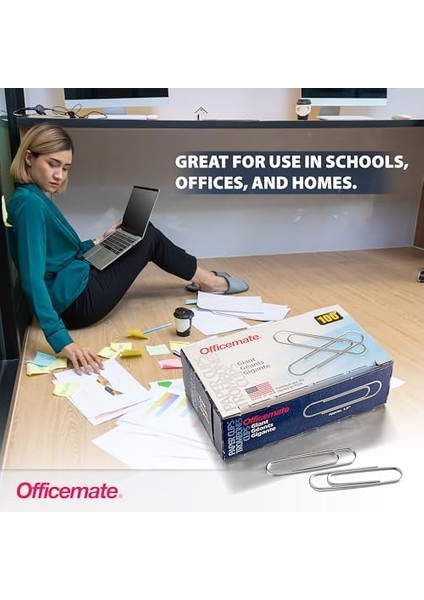 Büro Ataşı Giant, 20 Pk Kağıt Clip (99934) 10 Pack fiyatları