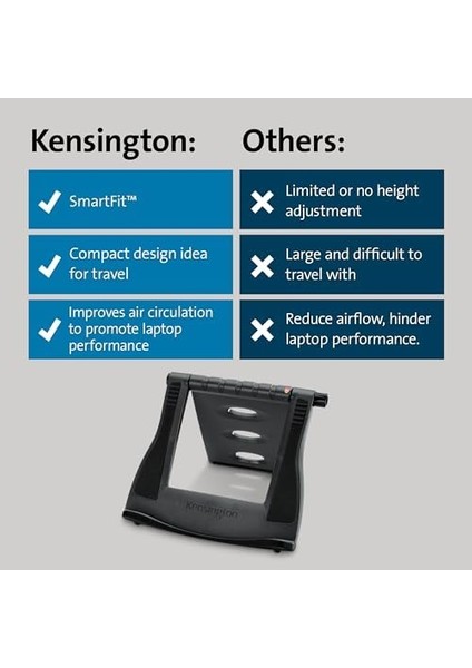 60112 Smartfit Kolay Yükseltici,dizüstü Bilgisayar Soğutucu ve Yükseltici STANDI,12-17INÇ Uyumlu,gri modelleri