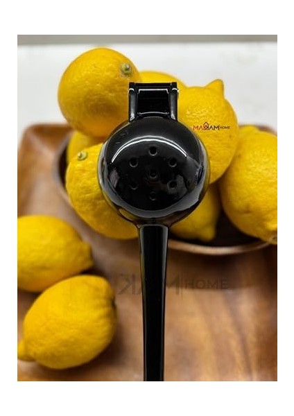 Makkam Renkli Döküm Limon Sıkacağı Limon Presi Büyük Boy, Rennkli Metal Limon Sıkacağı, Döküm Naranciye Sıkacağı (Siyah)
