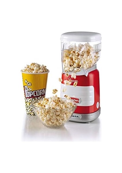 Ariete Party Time Mısır Patlatma Makinesi Kırmızı 2956/00-2 Dakikada 60 gr Patlamış Mısır Hazırlama, 1100 Watt, Ölçüm Kabı, Kolay Temizleme