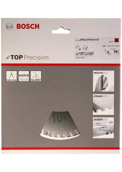 Dairesel Testere Bıçağı Top Precision Çok Aşamalı Malzeme, 165 x 20 x 1,8 Mm, 48, 2608642388 Için En Iyisi