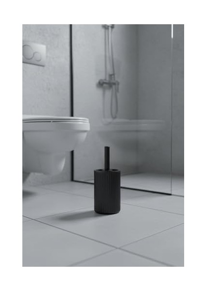 Serisi Siyah Akrilik Tuvalet Fırçası – Silindir Standlı, 34CM, Kolay Temizlik - 3371 fiyatları