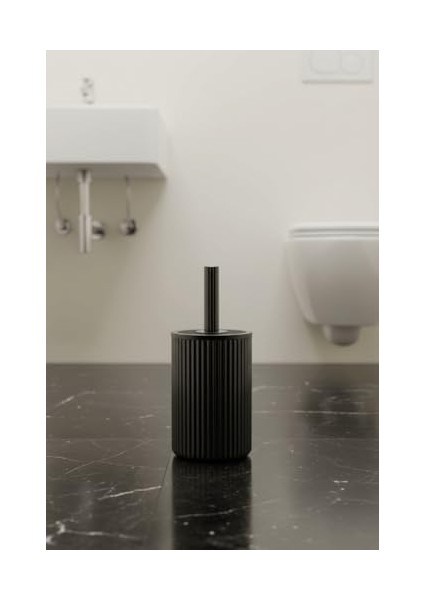 Serisi Siyah Akrilik Tuvalet Fırçası – Silindir Standlı, 34CM, Kolay Temizlik - 3371 modelleri