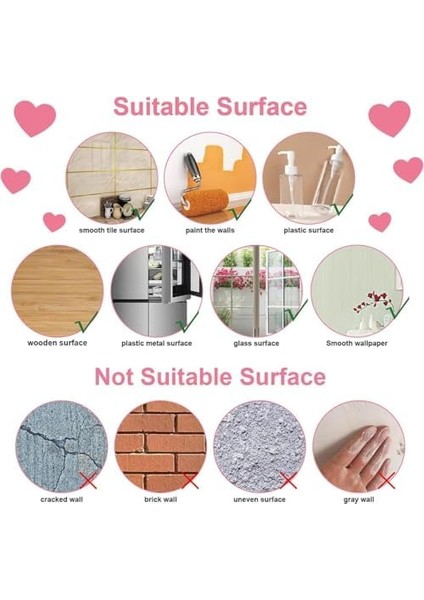 Çocuklar Için Duvar Çıkartmaları, 8 Sayfa Dıy Ev Dekorasyon Çocuk Duvar Stickerları, Çıkarılabilir Renkli Duvar Çıkartmaları, Çocuk Odası Oturma Odası Oyun Odası Için Duvar Stickerları (Kalp) fiyatları