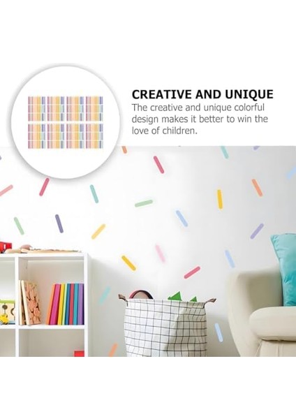 Çocuklar Için Duvar Çıkartmaları, 8 Sayfa Dıy Ev Dekorasyon Çocuk Duvar Stickerları, Çıkarılabilir Renkli Duvar Çıkartmaları, Çocuk Odası Oturma Odası Oyun Odası Için Duvar Stickerları (Kalp) modelleri