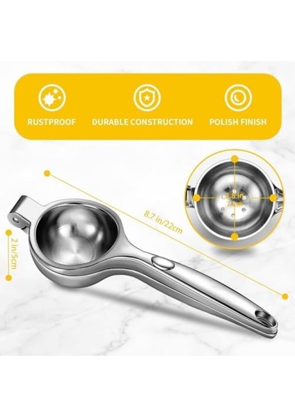 Paslanmaz Çelik Limon Sıkacağı – Portakal, Narenciye ve Meyve Sıkacağı – Ergonomik Saplı, Dayanıklı ve Kolay Temizlenebilir modelleri