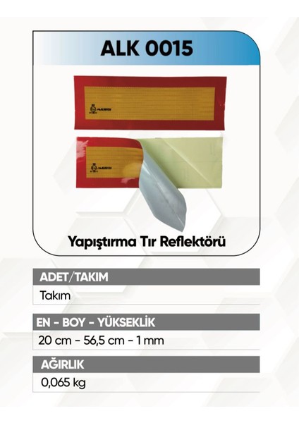 alkotek tır arka ışaret reflektör yapıştırma rr