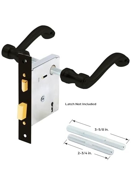 Security E 2666 Fransız Kolonyal Kapı Kolları, Ağır Döküm Tasarım, Klasik Bronz Kaplama, 1/4 Inç Tahrik Sistemi Kullanımı, (1 Set)