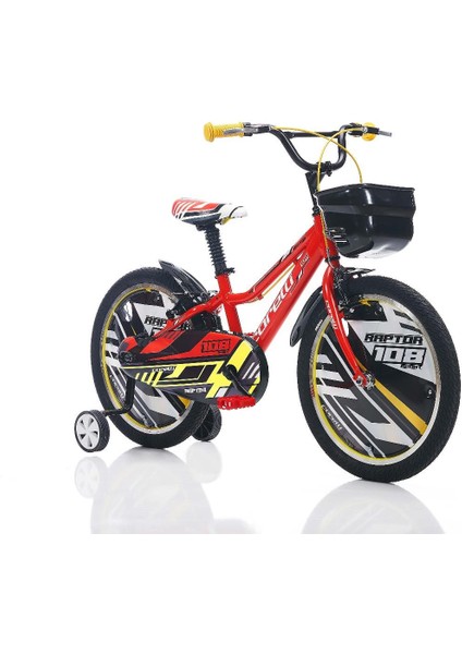 Raptor 16 Jant 25 cm Kadro Siyah-Kırmızı-Beyaz Erkek Çocuk Bisikleti 4-6 Yaş