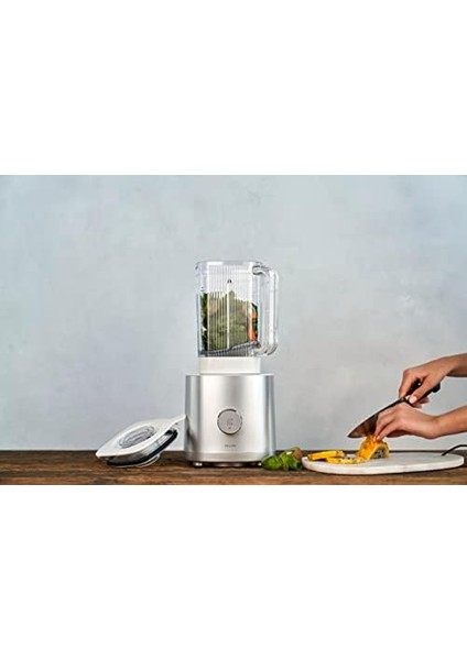 Enfinigy Yüksek Performanslı Blender, 1600 Watt, 1,8 L, 6 Otomatik Program, Gümüş, Damga Dahil