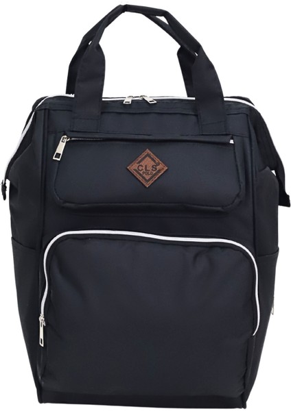 Termal Bölmeli Siyah Anne Bebek Sırt Çantası Geniş Hacimli Bebek Bakım Çantası Bebek Arabası Uyumlu fiyatları