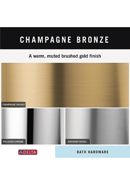 79446-CZ Ihlamur Duvara Monte Havlu Halkası, Şampanya Bronz, Banyo Aksesuarları