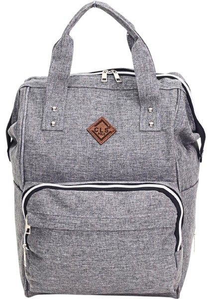 Termal Bölmeli Gri Anne Bebek Sırt Çantası Melanj Kumaş Su Geçirmez Bebek Bakım Çantası Puset Uyumlu fiyatları