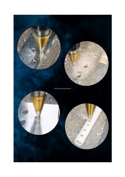 Kademeli Matkap Ucu, Hss, Titanyum Nitrür Kaplamalı, 4-12 Mm, Metal, Sac, Alüminyum, Plastik Için, Uzun Ömürlü, Pürüzsüz, Delik Açma, Yüksek Performans, Tüm Matkaplara Uyumlu fiyatları