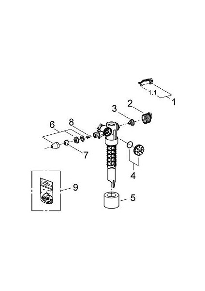 Gömme Rezervuar Iç Takımı Doldurma Grubu Flatör Şamandıra - 37095000 modelleri