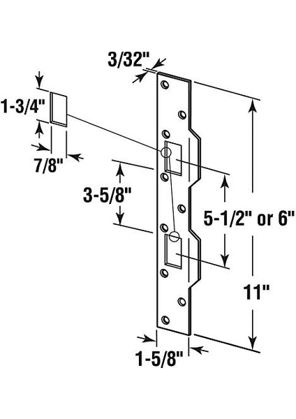 MP10385 Max Güvenlik Combo Strike, 1 – 5/20,3 x 27,9 cm Çelik, Saten Nikel, 1 Adet fiyatları