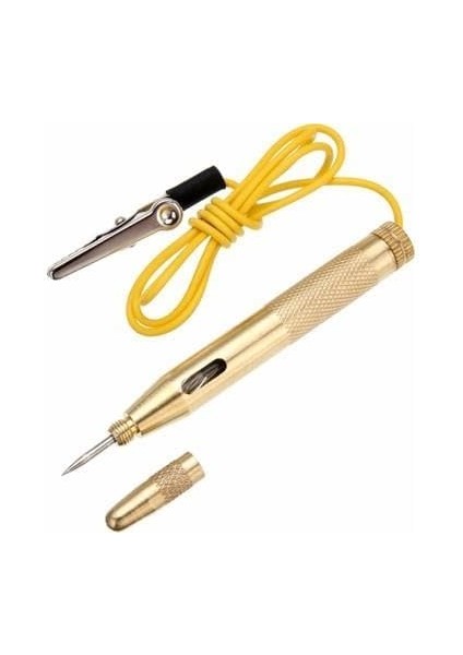 7747 12V Araç Oto Araba Kontrol Test Kalemi Timsah Ağızlı Oto Elektrik Kontrol Kalemi, Metal Gövdeli, 6/24V modelleri