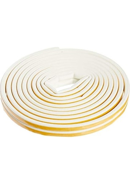 53.01.049 Kapı Pencere Izolasyon Bandı, Kauçuk Profil, Kendinden Yapışkanlı, Beyaz