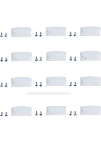 Sineklik Tutamak, Beyaz 12 Adet (24 Adet Akıllı Montaj Vidası Ile Birlikte) modelleri