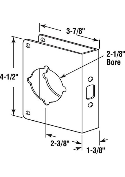 Prime-Line Ürünleri U 10744 Kapı Koruması 1 – 3/8 Kalın 2 – 3/8 Inç Delik 2 – 1/8 Inç Delik, Masif Pirinç, Bronz