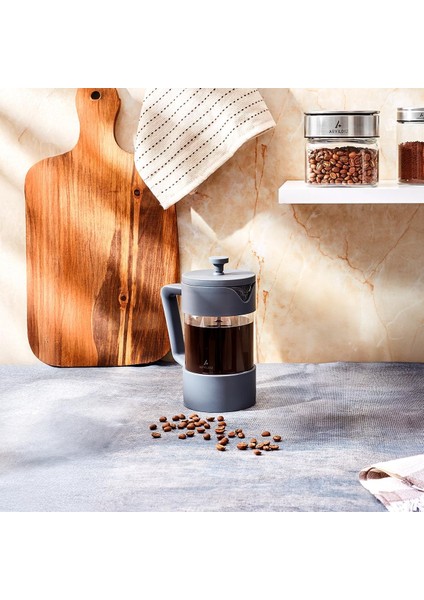 Doppio Grey French Press 600 ml