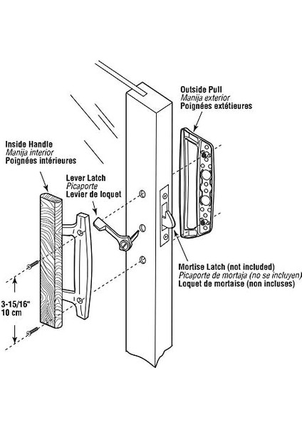 Products C 1204 Sliding Handle Set, Handle, Diecast