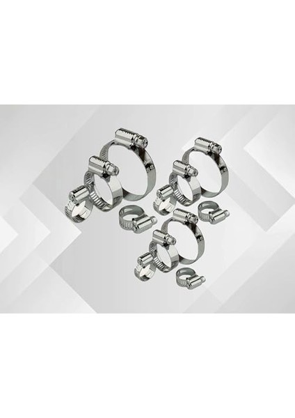 Tork Ayarlı Hortum Kelepçesi 406 Paslanmaz Çelik, 12 Adet Farklı Ebatlarda Ayarlanabilir Bağlantı Elemanı modelleri