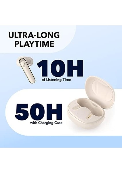 By Life P3 Çoklu Aktif Gürültü Engelleme Özellikli Tws Kulaklık, 35 Saate Kadar Dinleme Süresi, Aı ile Geliştirilmiş Aramalar, Kablosuz Şarj, Bluetooth 5.2 - Yulaf Beyazı