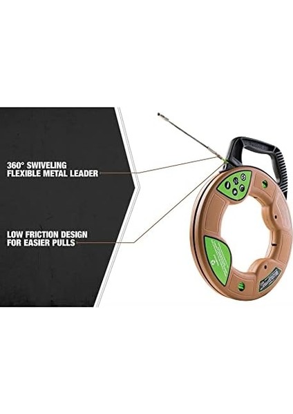 - 59896940 Araçlar ve Ekipmanlar FTSP45-125FML Basit Balık Bandı 4,5 mm 125 Fit Esnek Metal Lider; Büyük Kasa modelleri