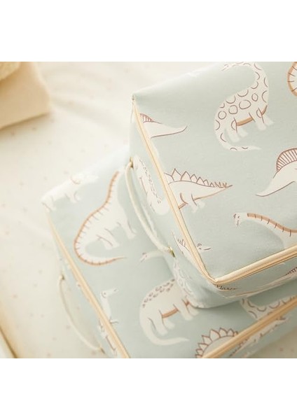 2&apos;li Çocuk Odası Dinozor Hurç Set 1 Adet 30 x 22 x 18/1 Adet 52 x 28 x 21 cm