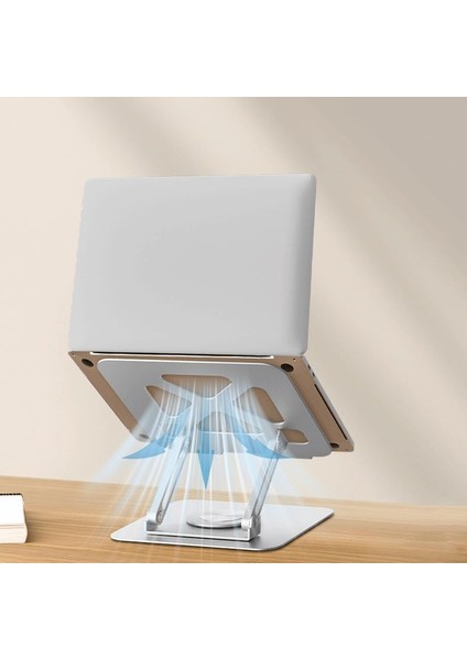 Taşınabilir Katlanabilir Folding Alüminyum Notebook Stand Alüminyum Ayarlanabilir Açı ve Katlanabilir Portatif Rahat Kullanım 11 Inç 17 Inç Dizüstü Bilgisayar ve Laptop Stant | X2