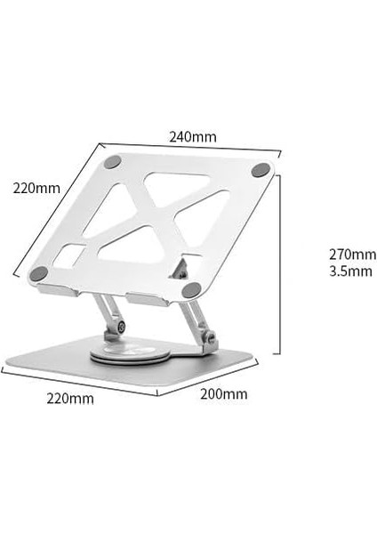 Taşınabilir Katlanabilir Folding Alüminyum Notebook Stand Alüminyum Ayarlanabilir Açı ve Katlanabilir Portatif Rahat Kullanım 11 Inç 17 Inç Dizüstü Bilgisayar ve Laptop Stant | X2 fiyatları