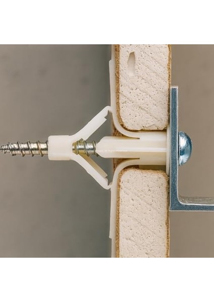 Alçıpan Dübeli, Yüksek Dayanımlı, Kolay Montajlı, Plastik, Duvar Tipi Uygulamalar Için, Beyaz (2 Mm, Adet, 20)