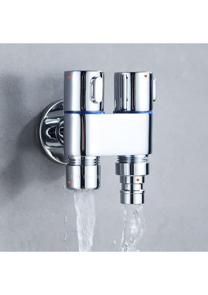 Çift Kontrollü Musluk, Bir Giriş ve Iki Çıkışlı Bakır Vana Muslukları, Çift Kontrollü Çamaşır Makinesi Tuvalet Musluğu, Duvara Monte Vana Bahçe Püskürtücü Musluk, Banyo, Mutfak Için