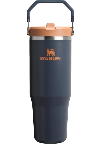 Iceflow Flip Straw Tumbler Pipetli Termos Bardak, Lacivert (Twilight), 0.89 Litre