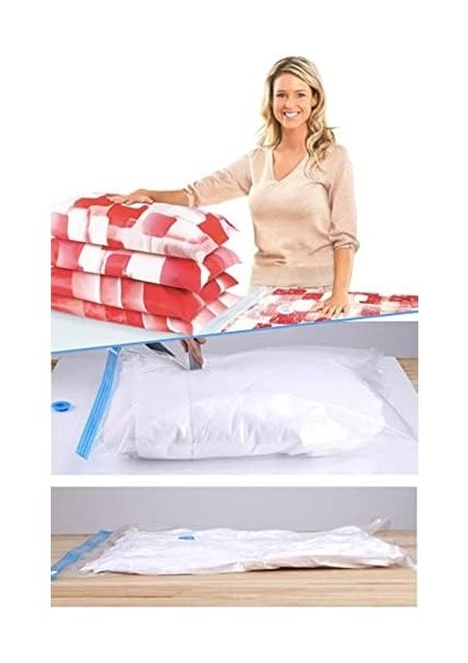 Büyük Boy Vakumlu Hurç Yorgan Hurcu Vakumlu Hurc Poşet Saklama Torbası - 73 x 130 cm 1410