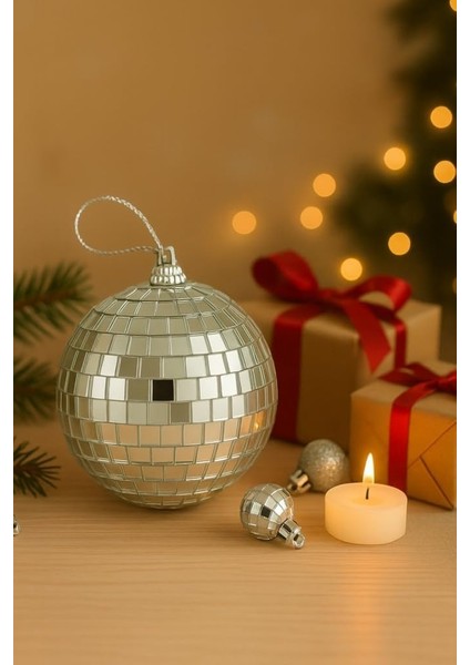 Yılbaşı Çam Ağacı Süsü Aynalı Disko Topu 10 cm