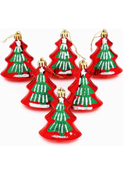 Yılbaşı Çam Ağacı Şeklinde Süs Seti – 6 Adet fiyatları