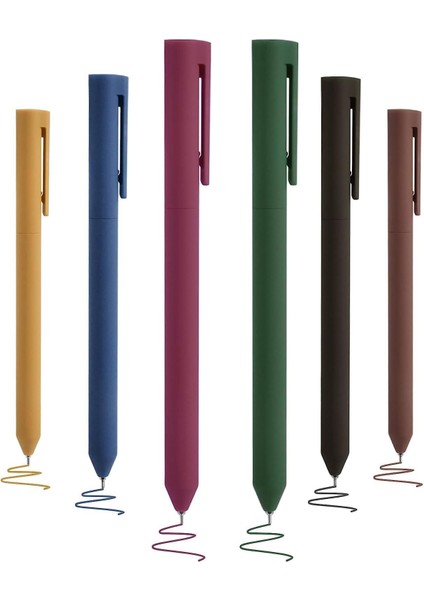 Hızlı Kuruyan Mürekkepli Kalemler, 6&apos;lı Paket 0.5mm Renkli Jel Kalemler, Hızlı Kuruyan Jel Mürekkepli Kalemler, 6 Renk Ince Uçlu Akıcı Yazı Kalemleri modelleri