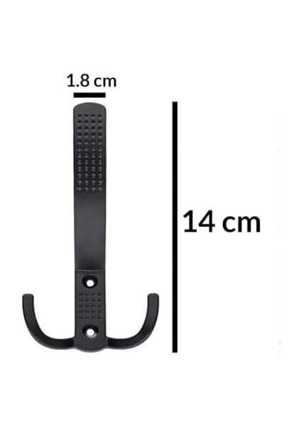 Askı Vestiyer Duvar Dolap Elbise Askısı Lüx Noktalı Siyah Metal Mobilya 4 Adet fiyatları