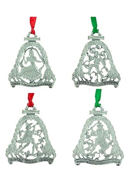 12 Günlük Süs Seti, 12&apos;li Metal Süs Seti, 7,7 Cm, Abbey & Ca