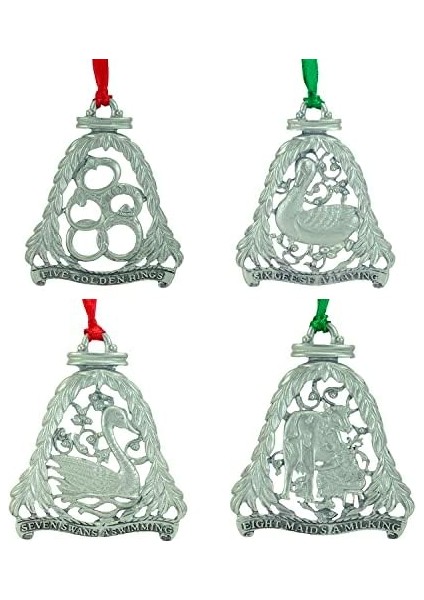 12 Günlük Süs Seti, 12&apos;li Metal Süs Seti, 7,7 Cm, Abbey & Ca modelleri